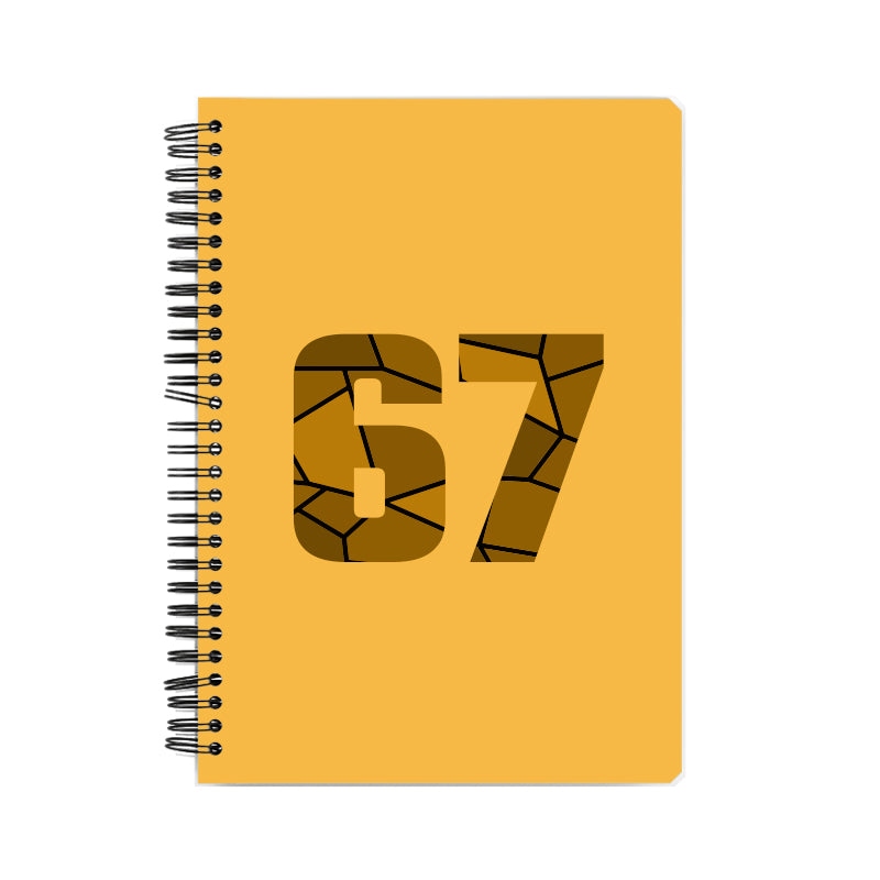 67 Number Notebook (Golden Yellow)