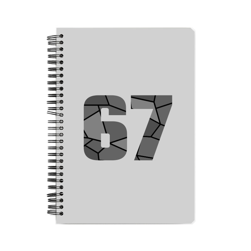 67 Number Notebook (Melange Grey)