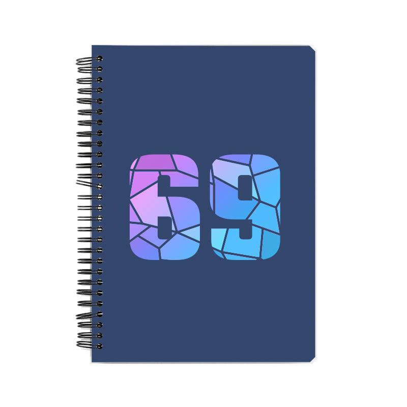 69 Number Notebook (Navy Blue)