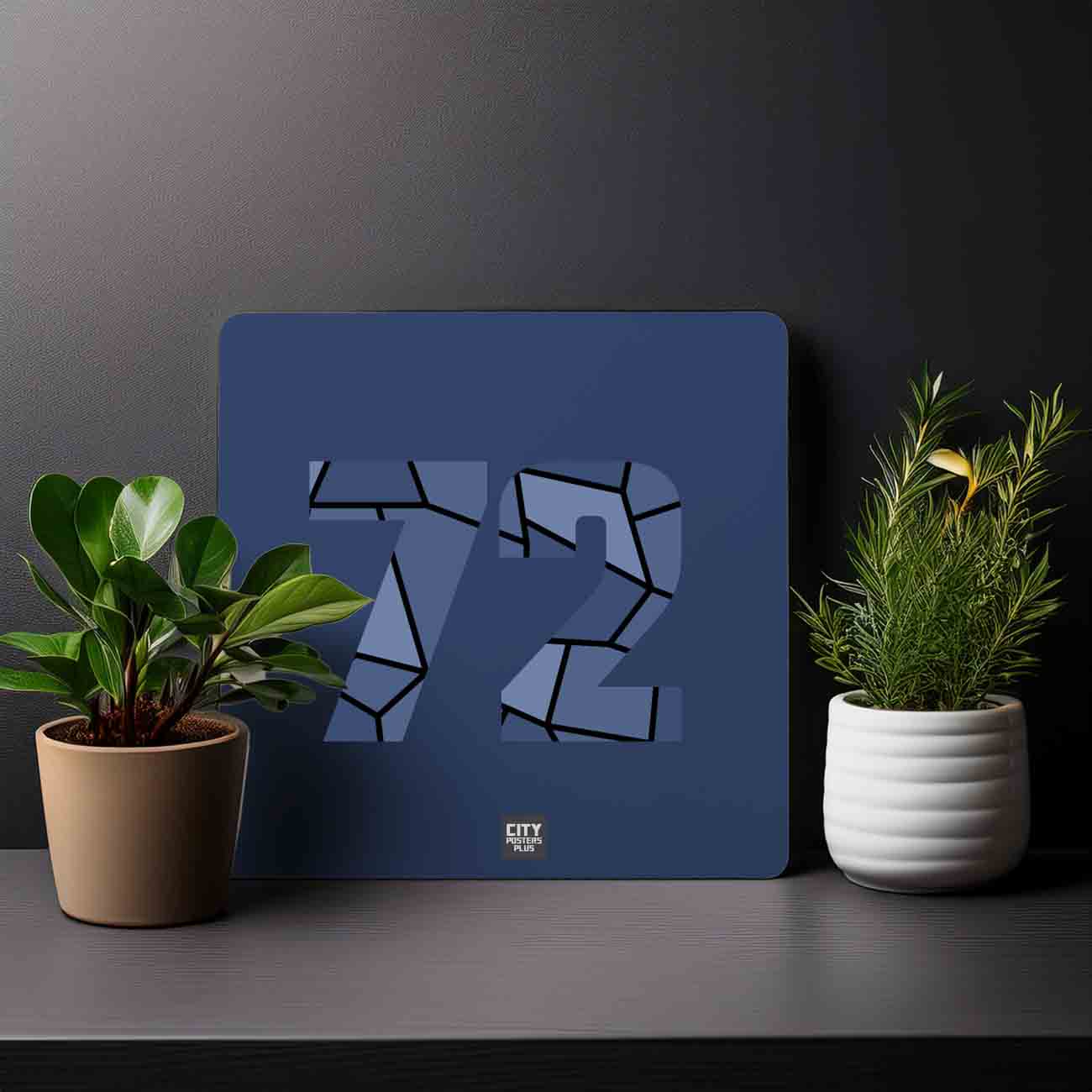72 Number Mousepad (Navy Blue)