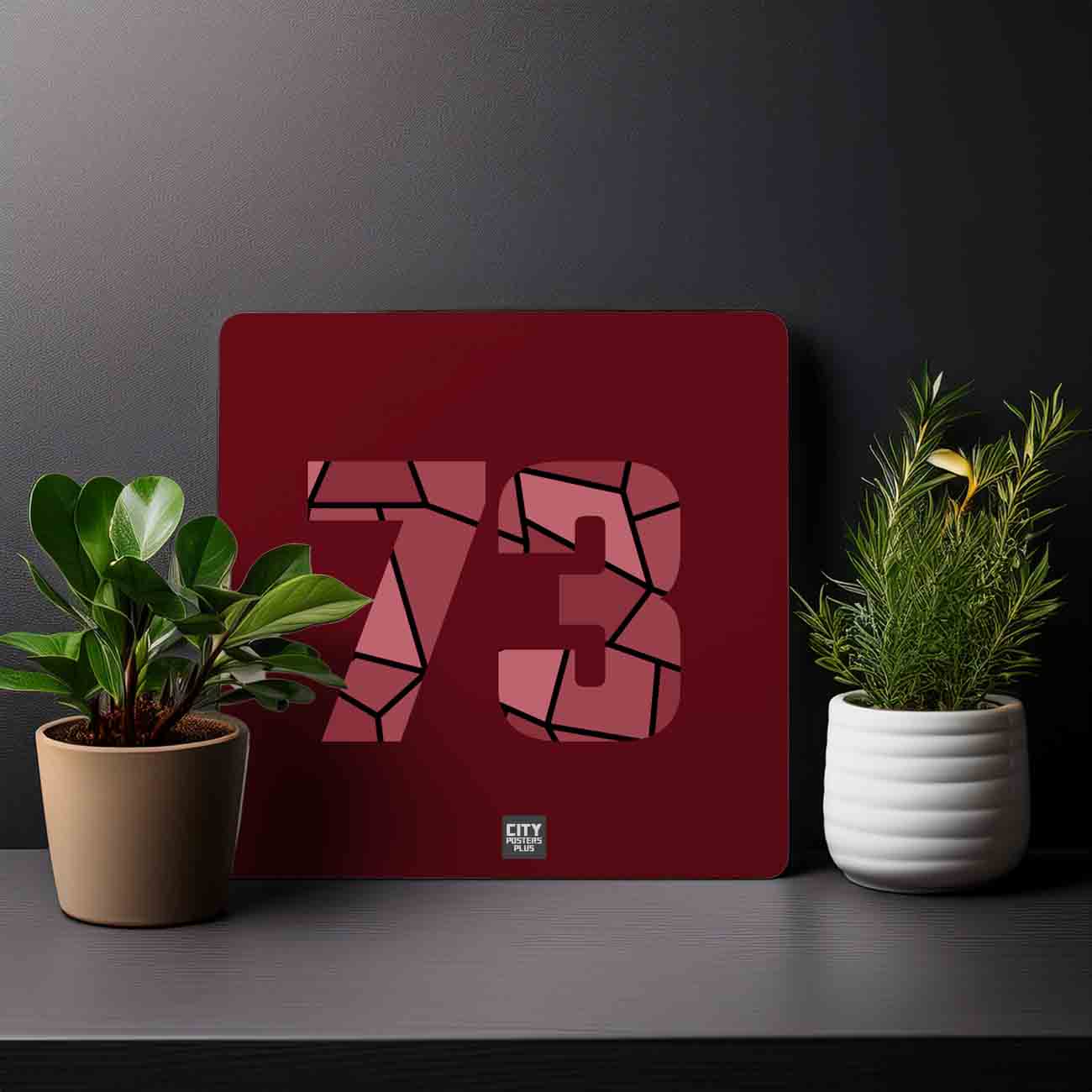 73 Number Mousepad (Maroon)