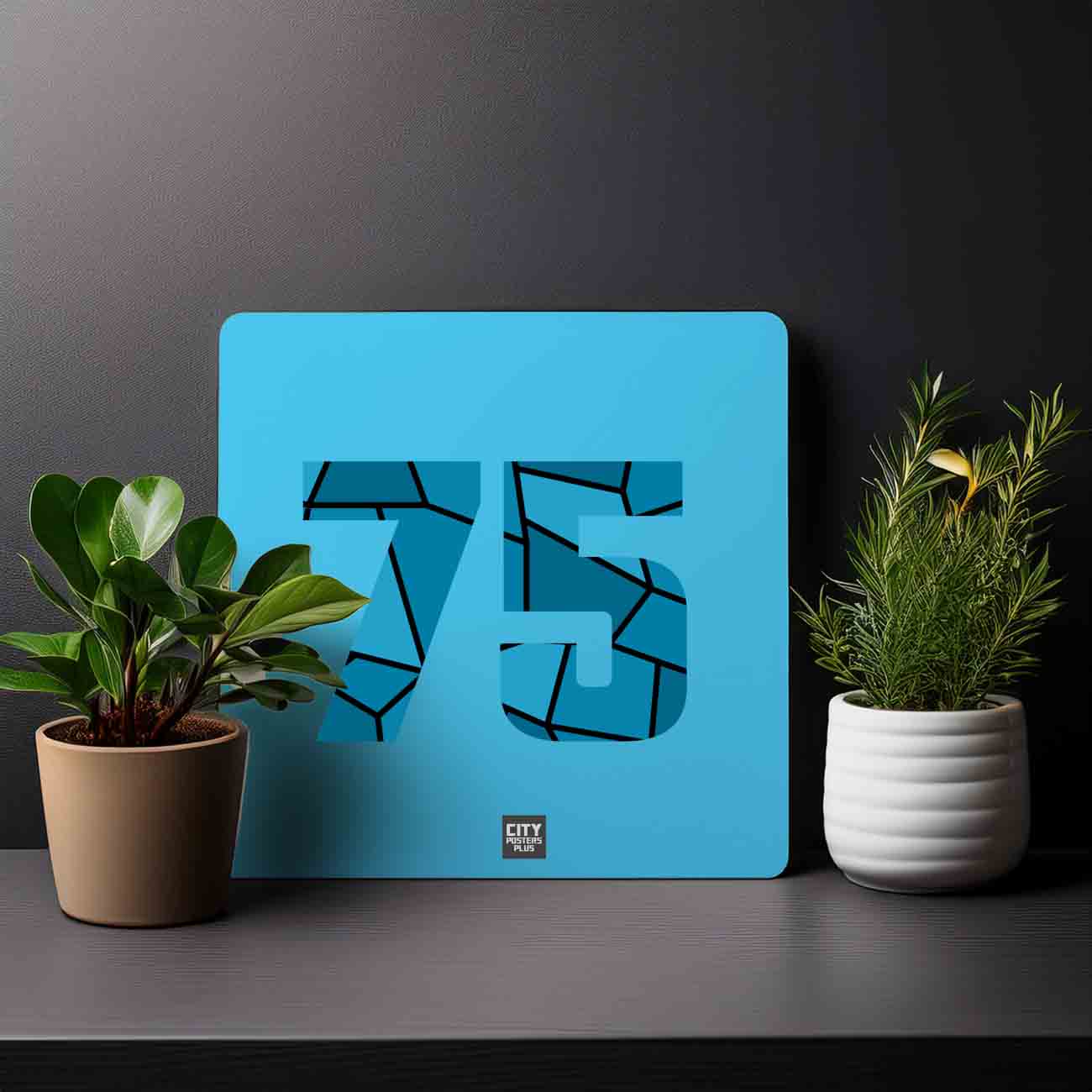 75 Number Mousepad (Sky Blue)