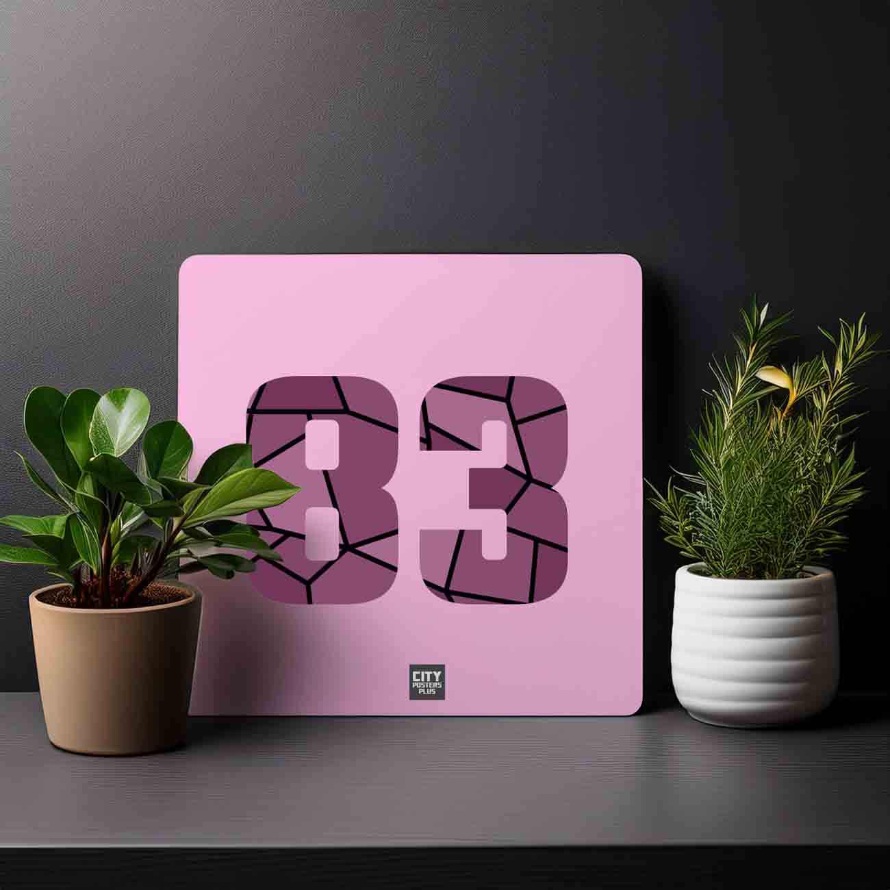 83 Number Mousepad (Light Pink)