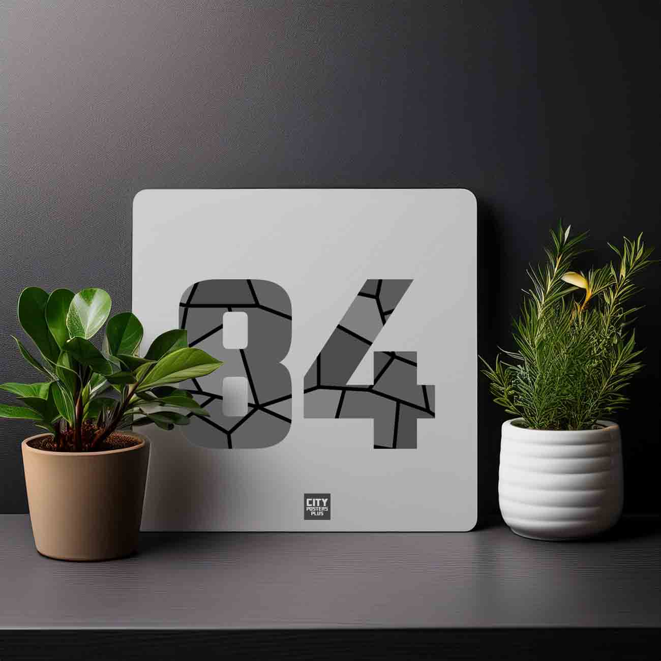 84 Number Mousepad (Melange Grey)