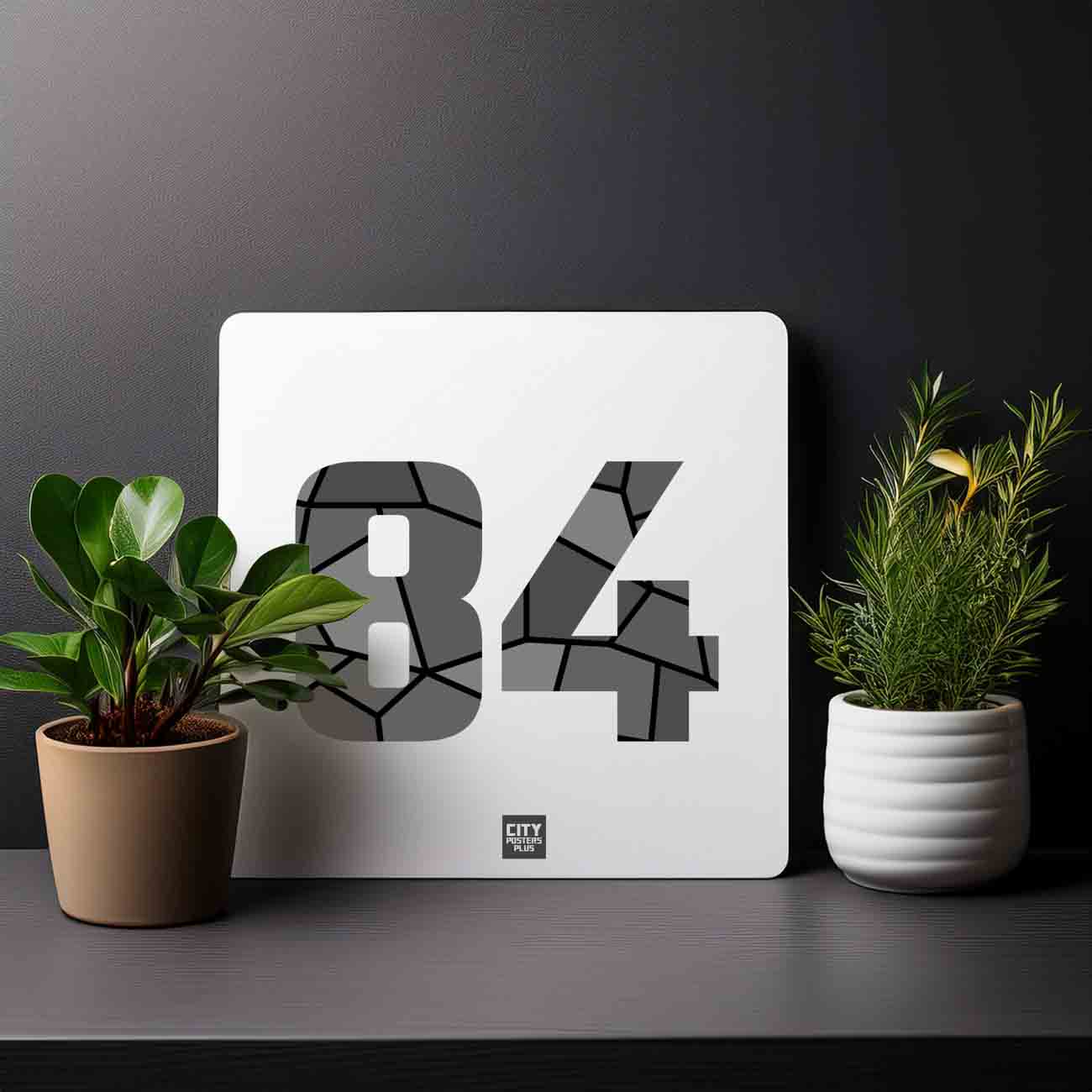 84 Number Mousepad (White)