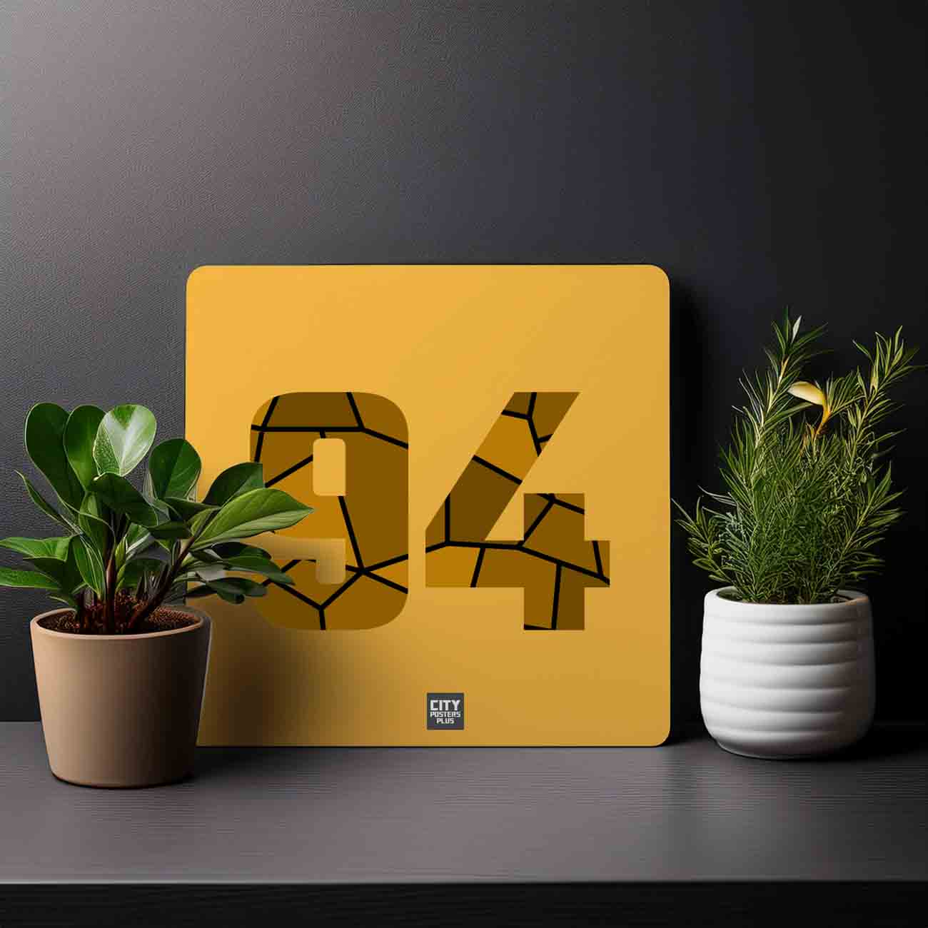 94 Number Mousepad (Golden Yellow)