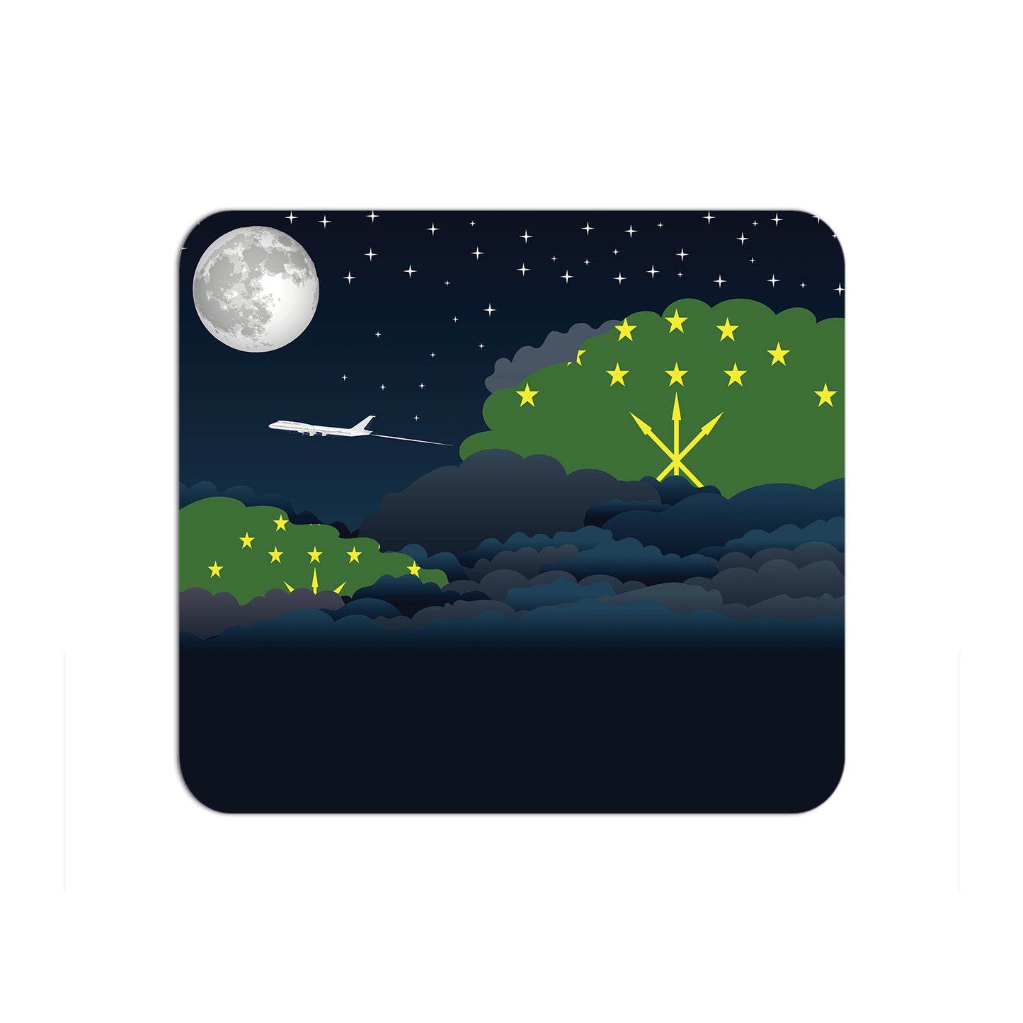 Adygea Airplane Airport Flight Night Clouds Mousepad