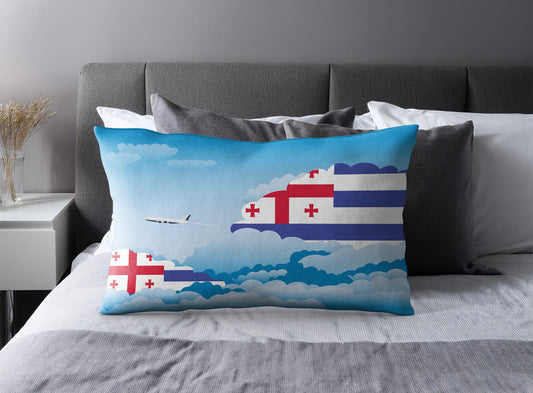 Ajaria Day Clouds Pillow Case and Pillow Throw