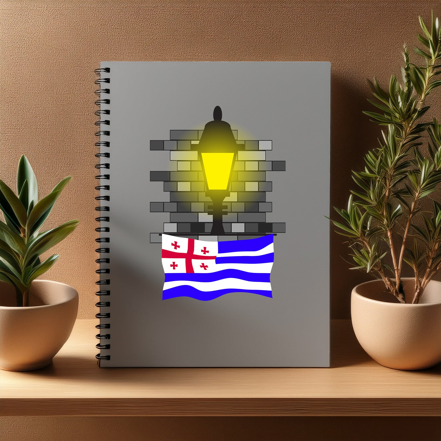 Ajaria Street Lamp Bricks Notebook