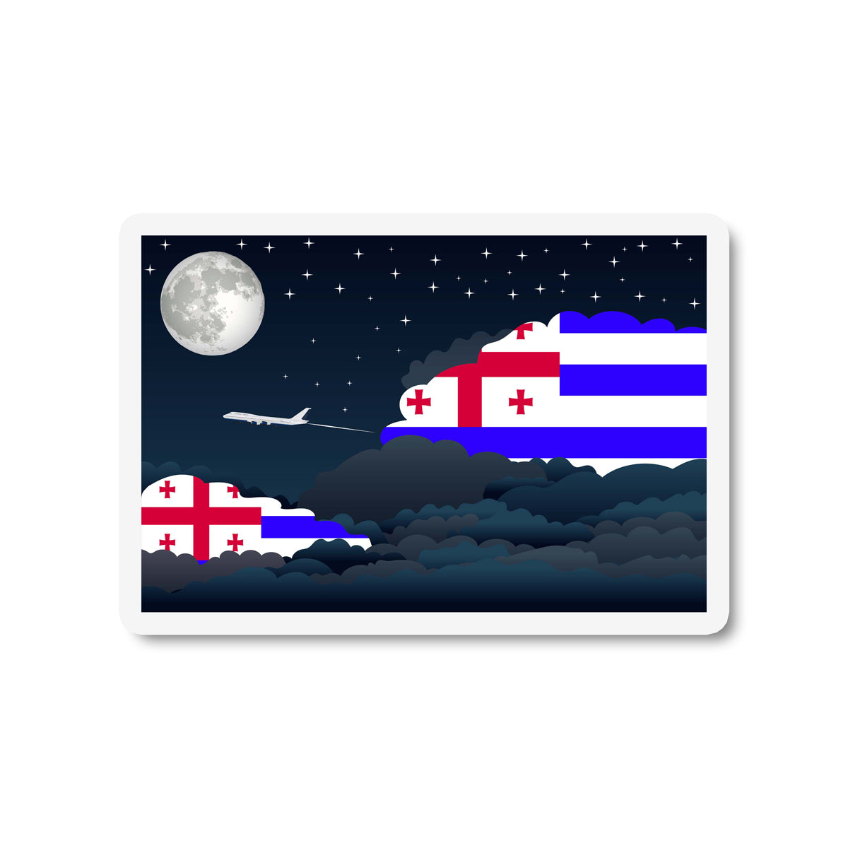 Ajaria Night Clouds Fridge Magnet