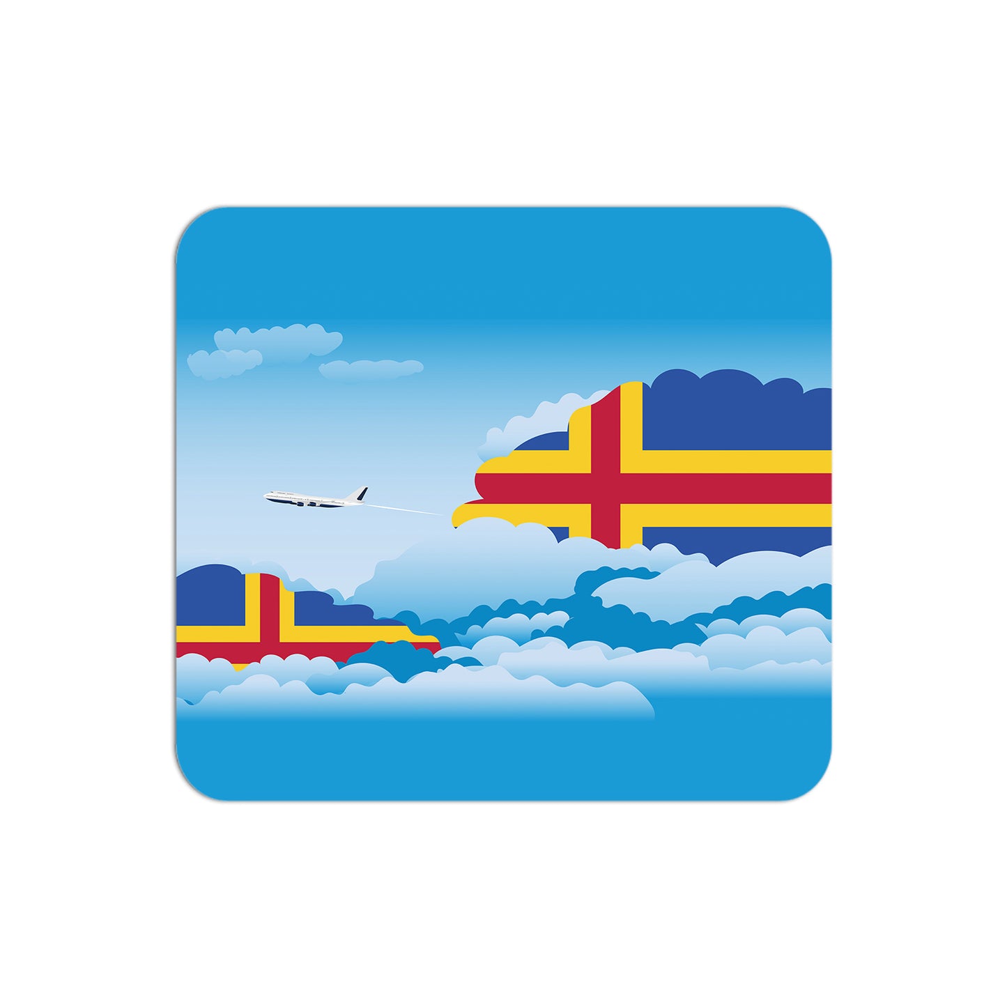 Aland Airplane Airport Flight Day Clouds Mousepad
