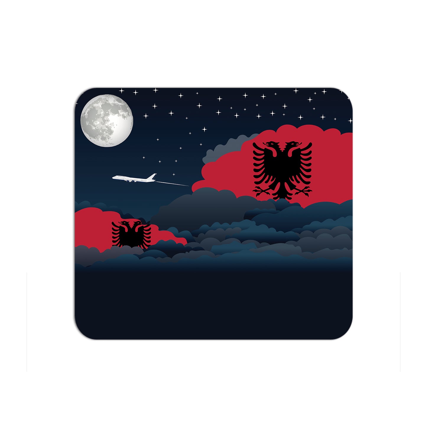 Albania Airplane Airport Flight Night Clouds Mousepad