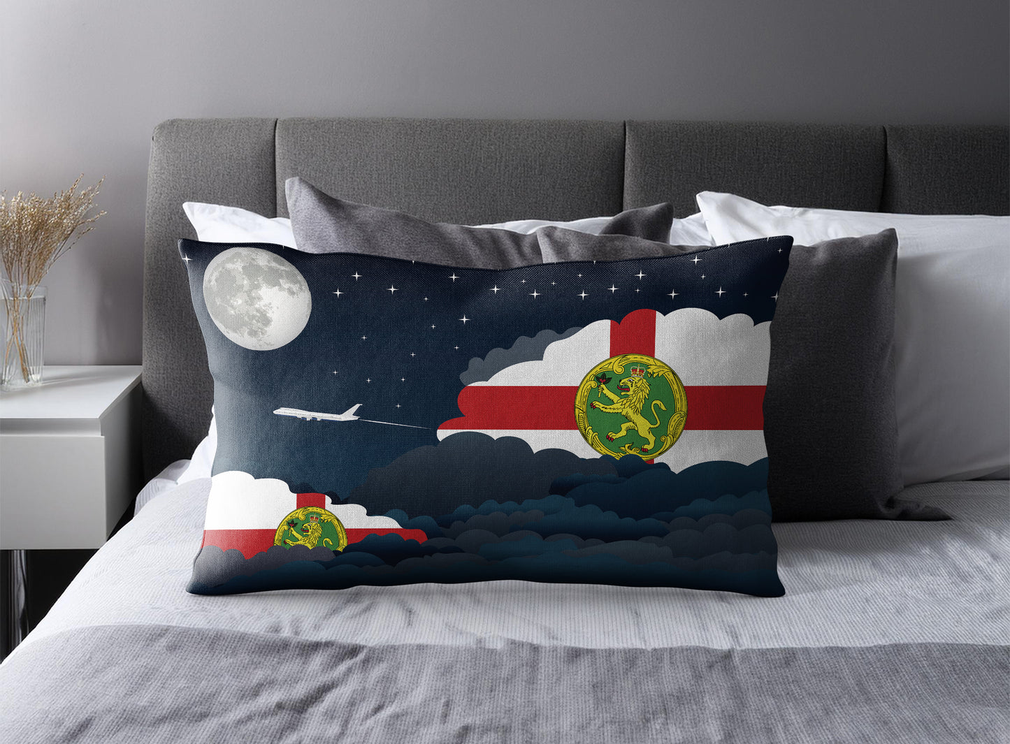 Alderney Night Clouds Pillow Case and Pillow Throw
