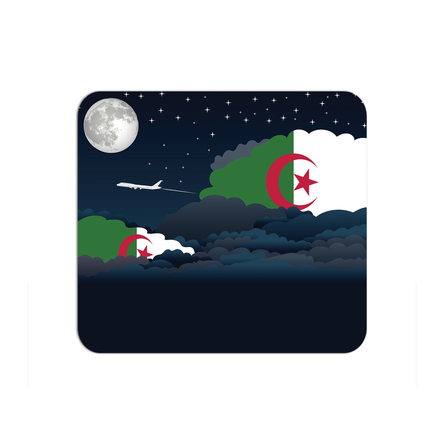 Algeria Airplane Airport Flight Night Clouds Mousepad