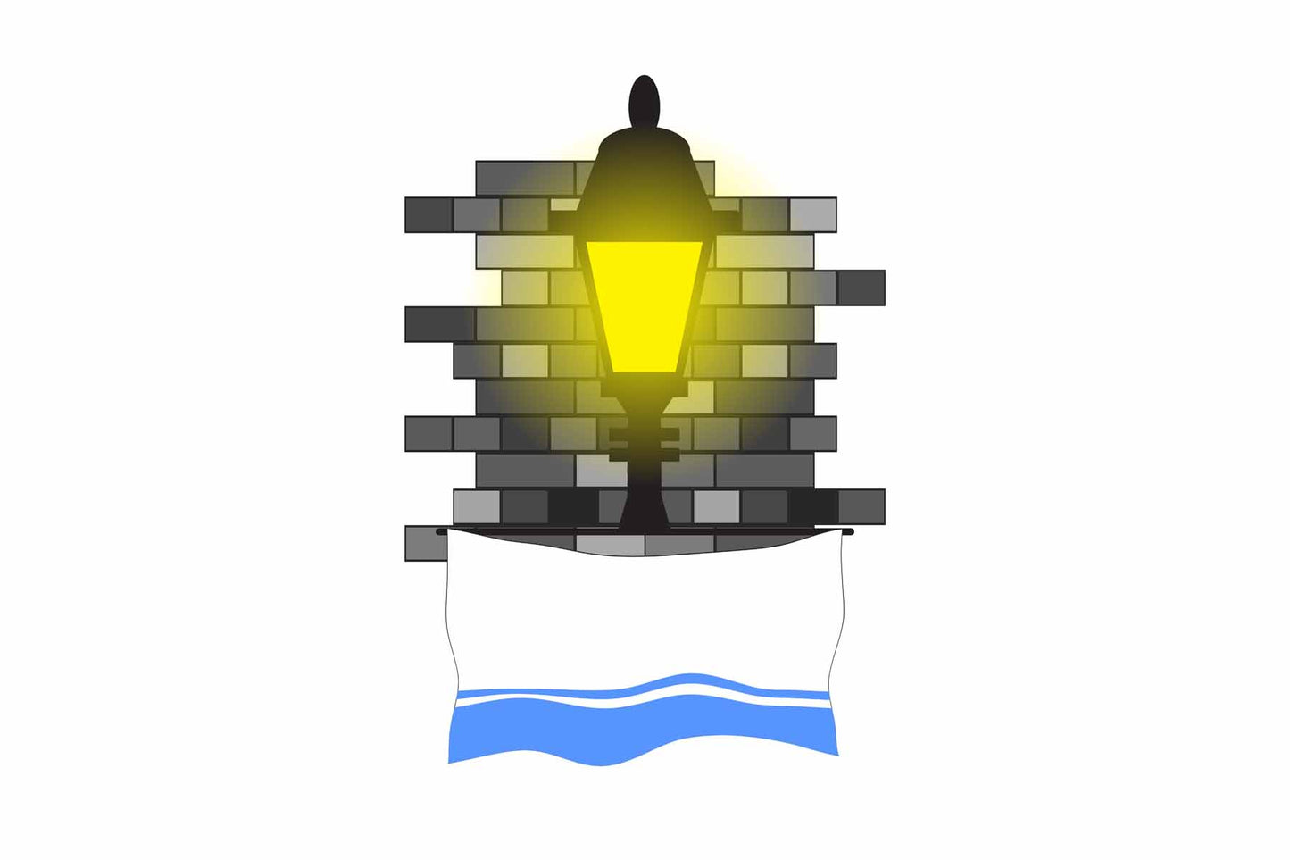 Altai Republic Street Lamp Bricks Fridge Magnet