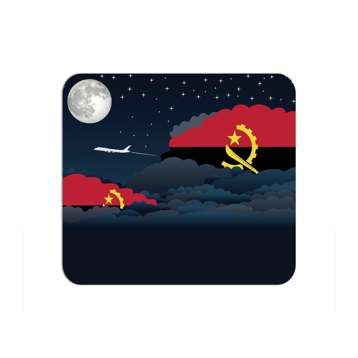 Angola Airplane Airport Flight Night Clouds Mousepad