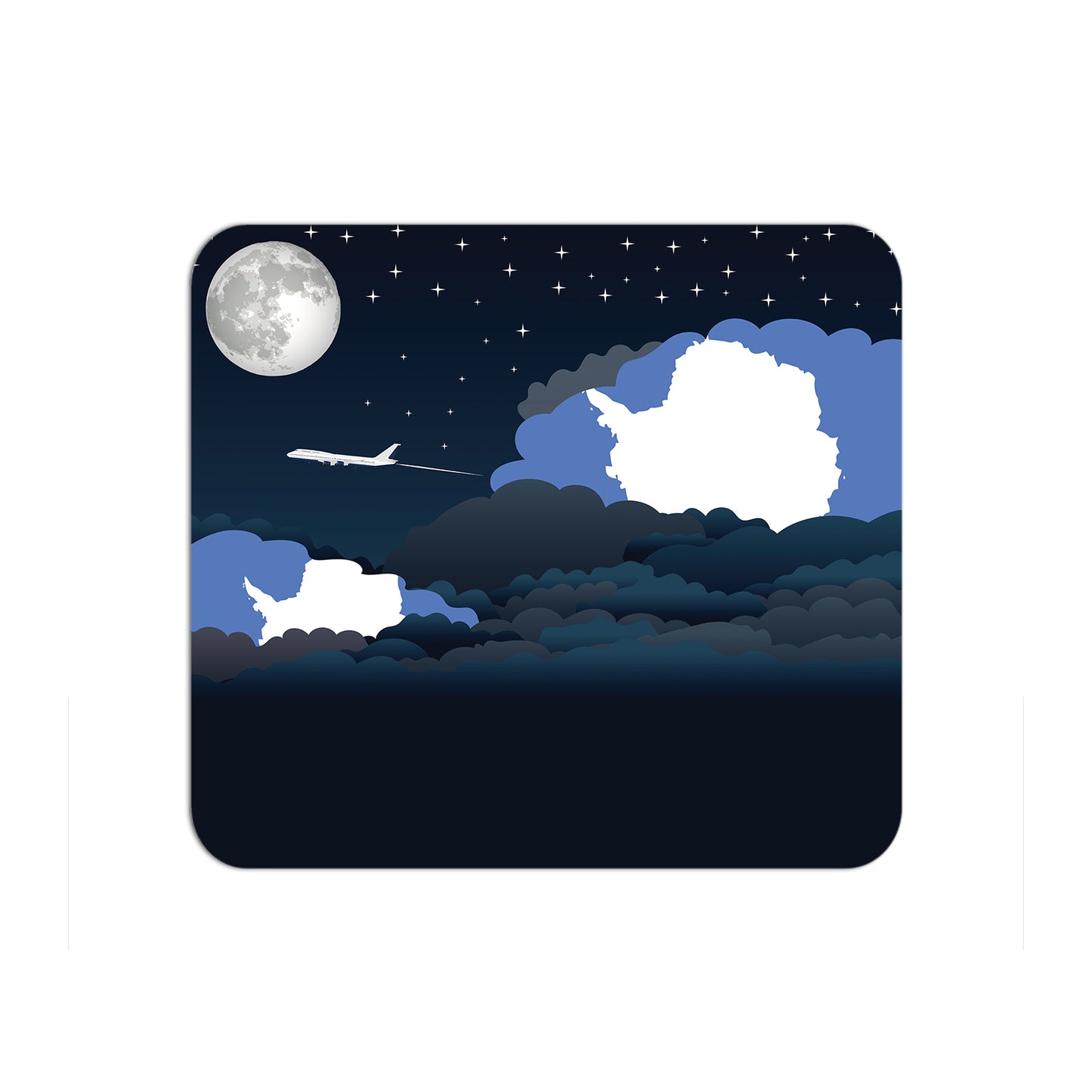 Antarctica Airplane Airport Flight Night Clouds Mousepad