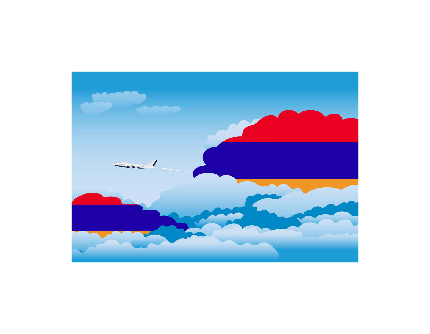 Armenia Day Clouds Blanket Throw