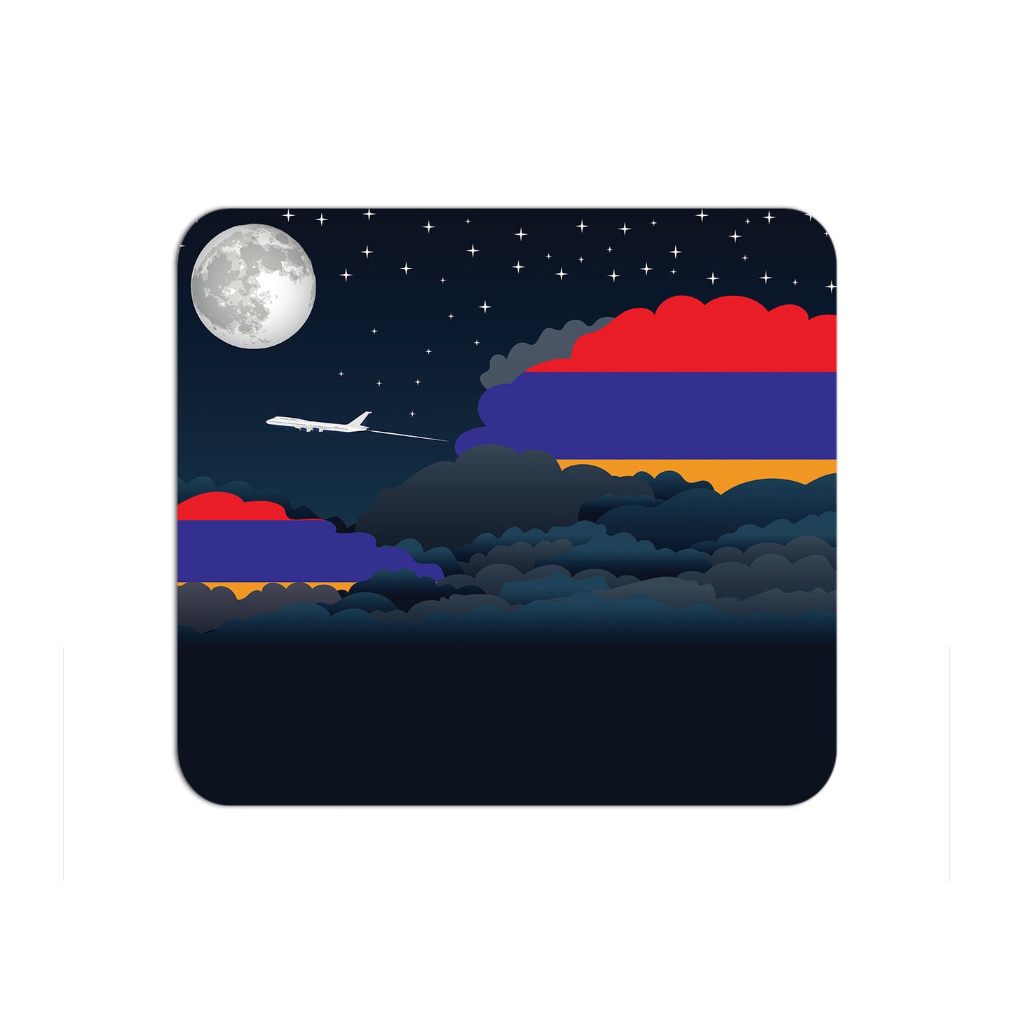 Armenia Airplane Airport Flight Night Clouds Mousepad