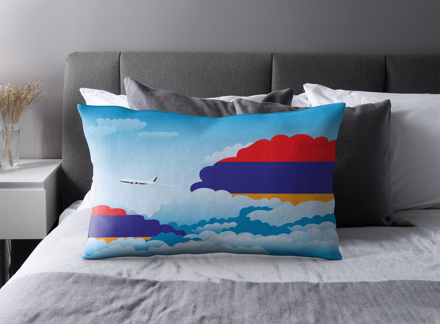 Armenia Day Clouds Pillow Case and Pillow Throw