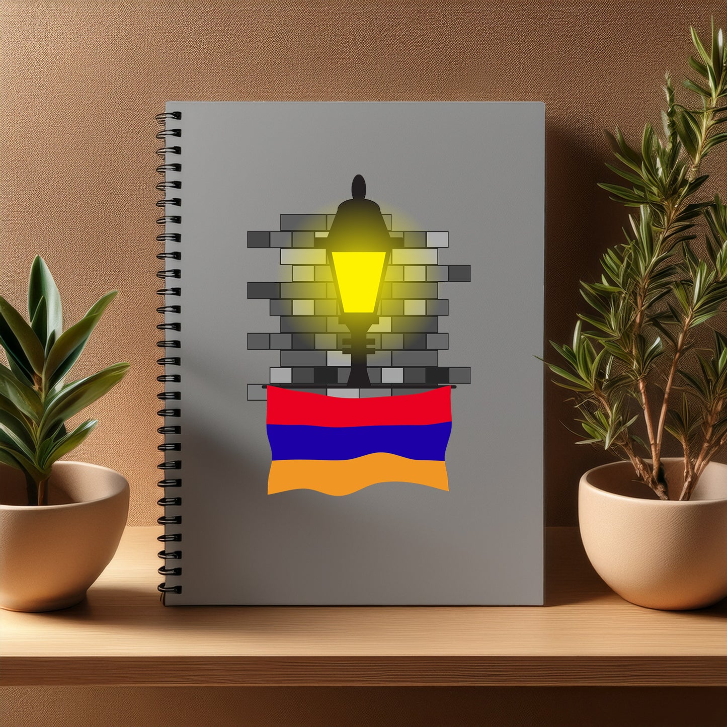 Armenia Street Lamp Bricks Notebook