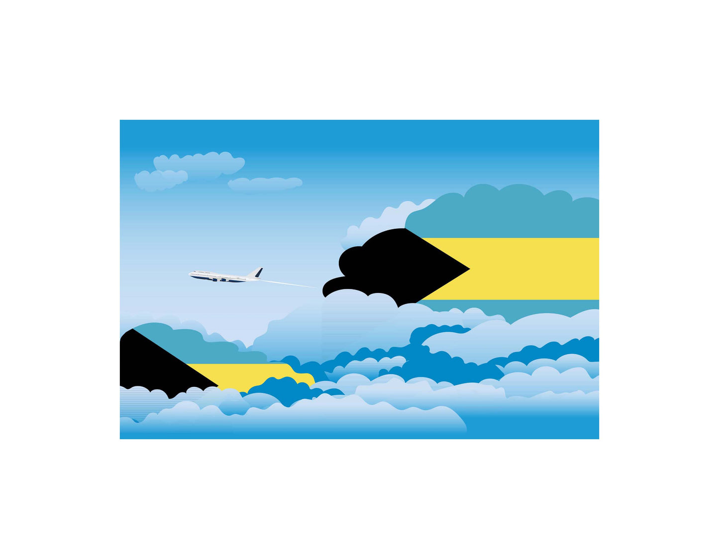 Bahamas Day Clouds Blanket Throw