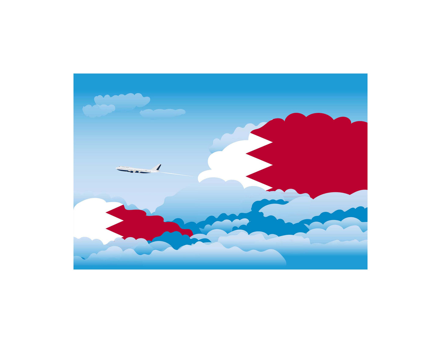 Bahrain Day Clouds Blanket Throw