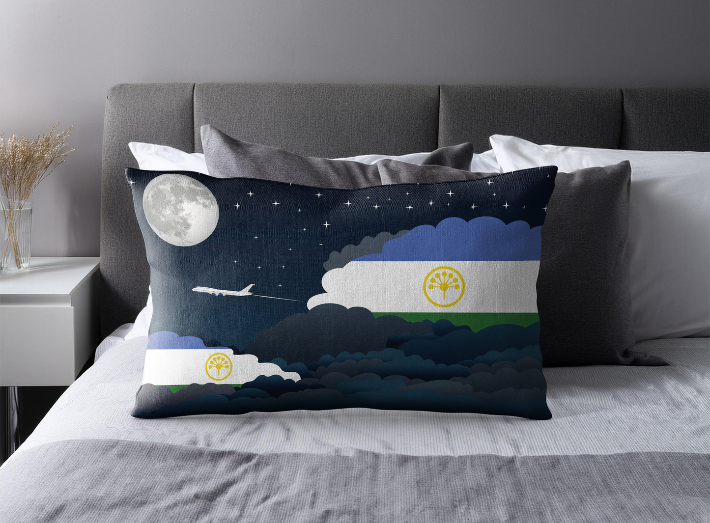 Bashkortostan Night Clouds Pillow Case and Pillow Throw