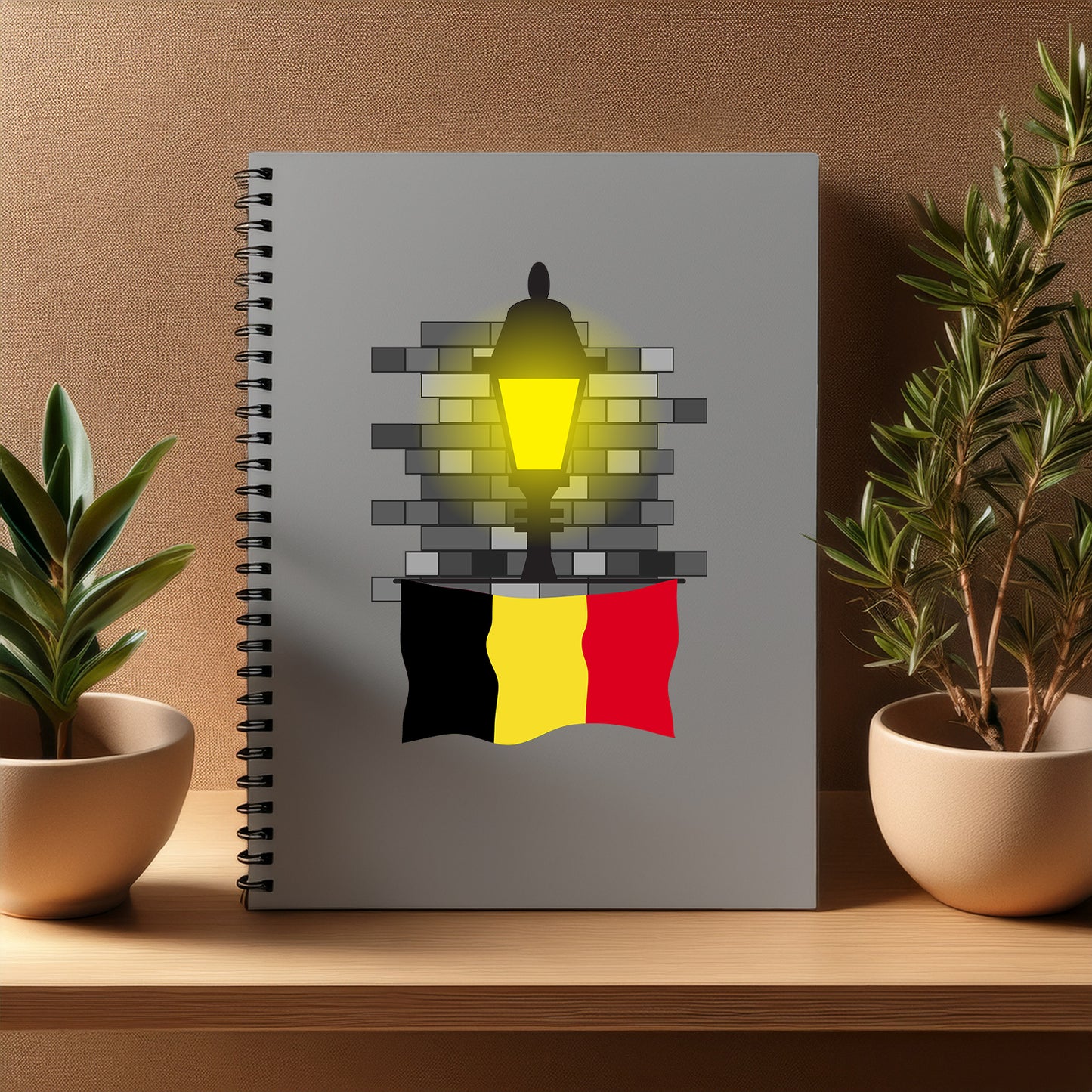 Belgium Street Lamp Bricks Notebook