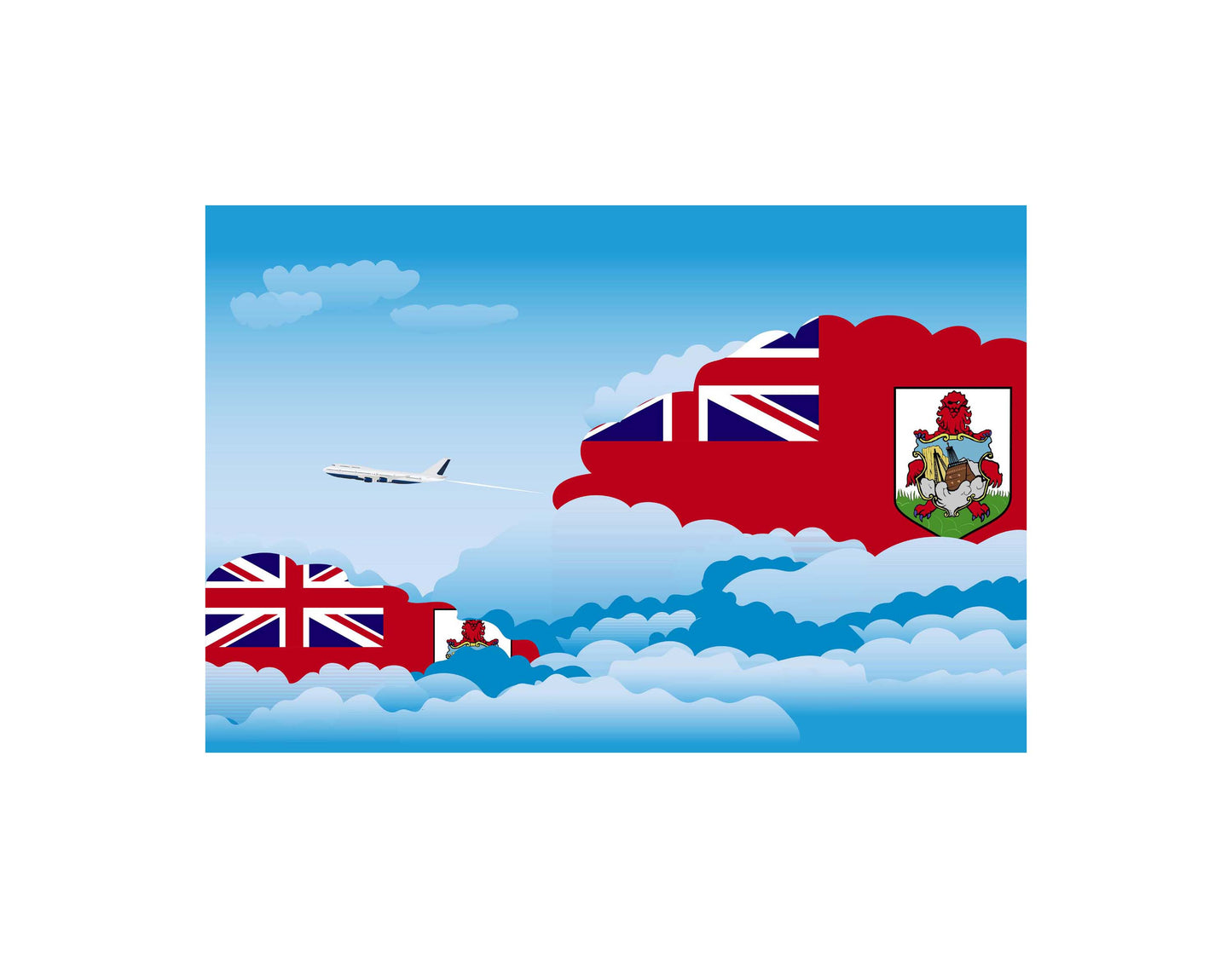 Bermuda Day Clouds Blanket Throw