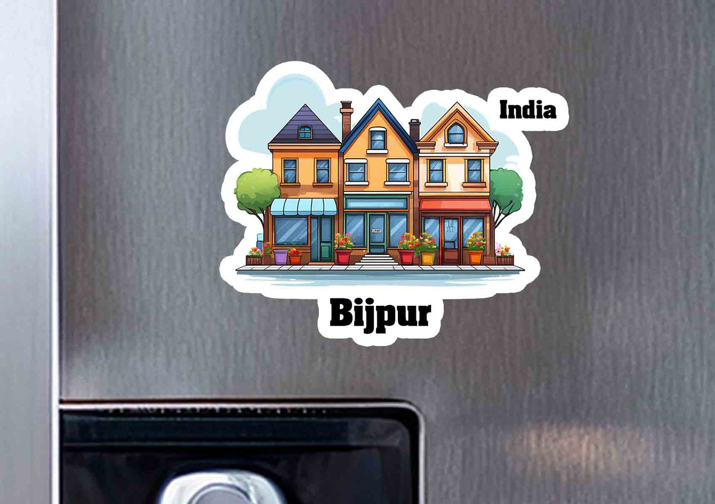 Bijpur Three Home Office Shop Fridge Magnet