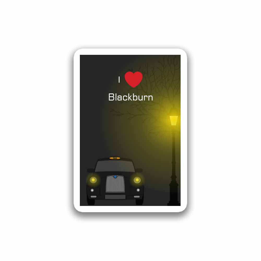 Blackburn Taxi Black Fridge Magnet