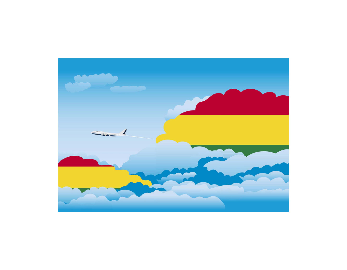 Bolivia Day Clouds Blanket Throw