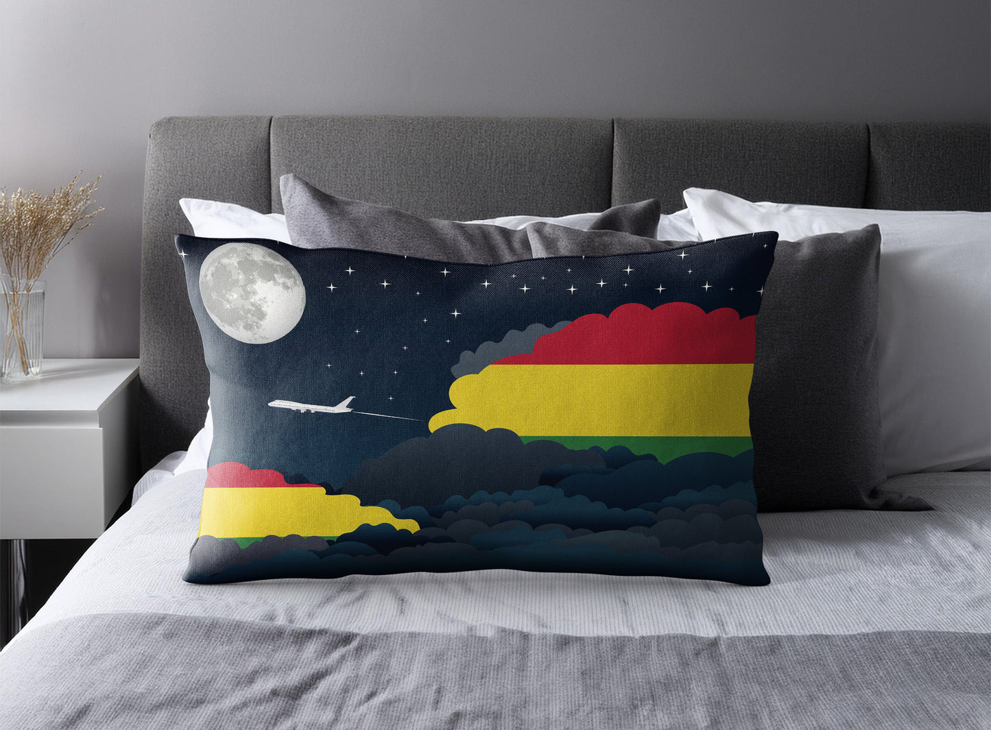 Bolivia Night Clouds Pillow Case and Pillow Throw