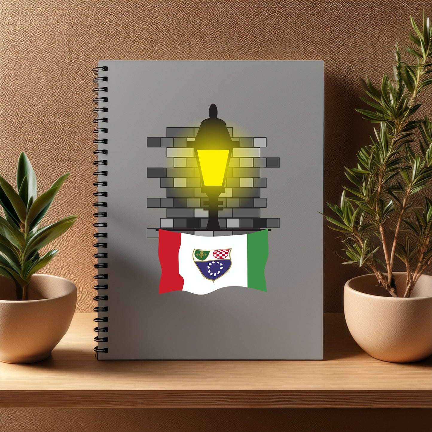 Bosnia and Herzegovina Federation of Street Lamp Bricks Notebook