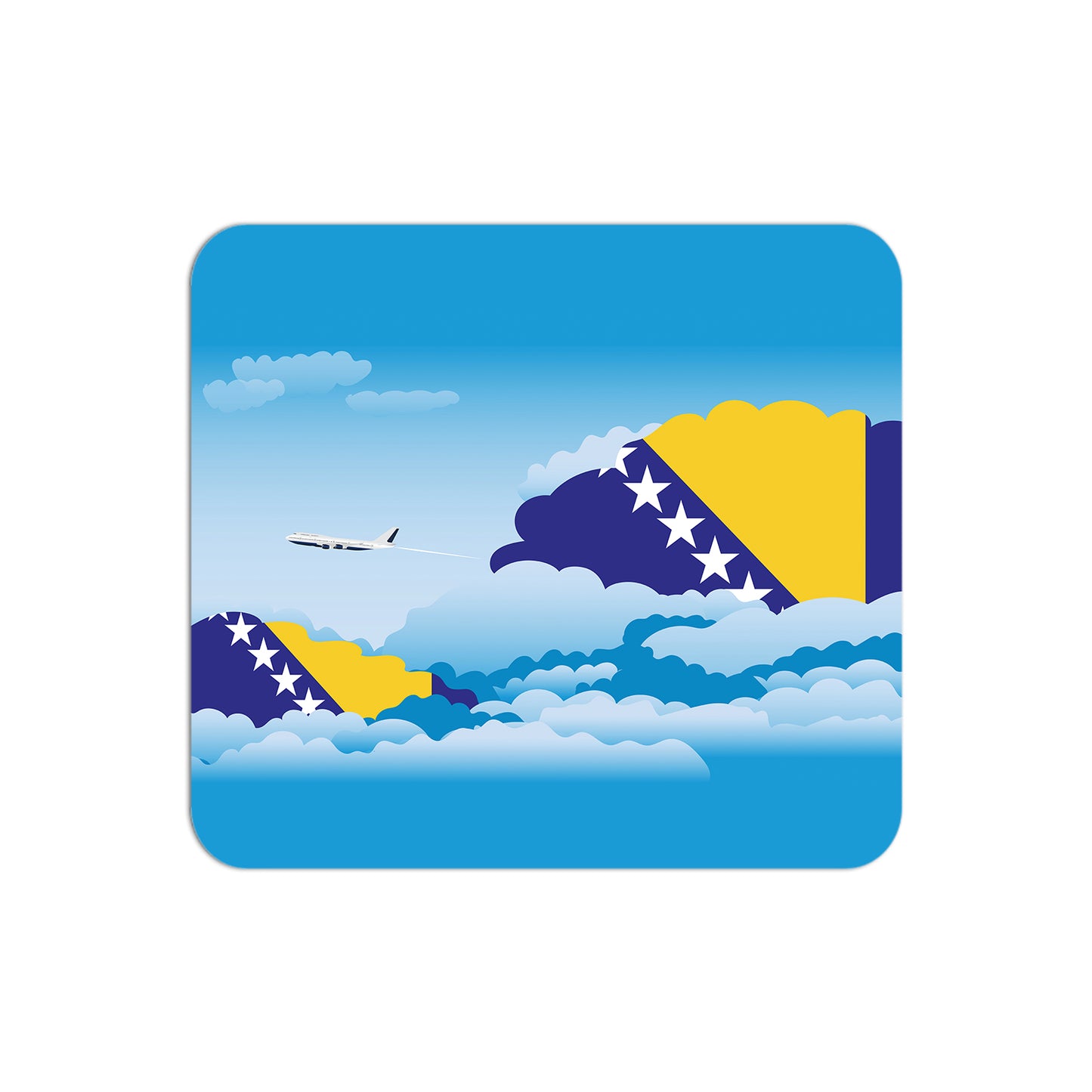 Bosnia and Herzegovina Airplane Airport Flight Day Clouds Mousepad