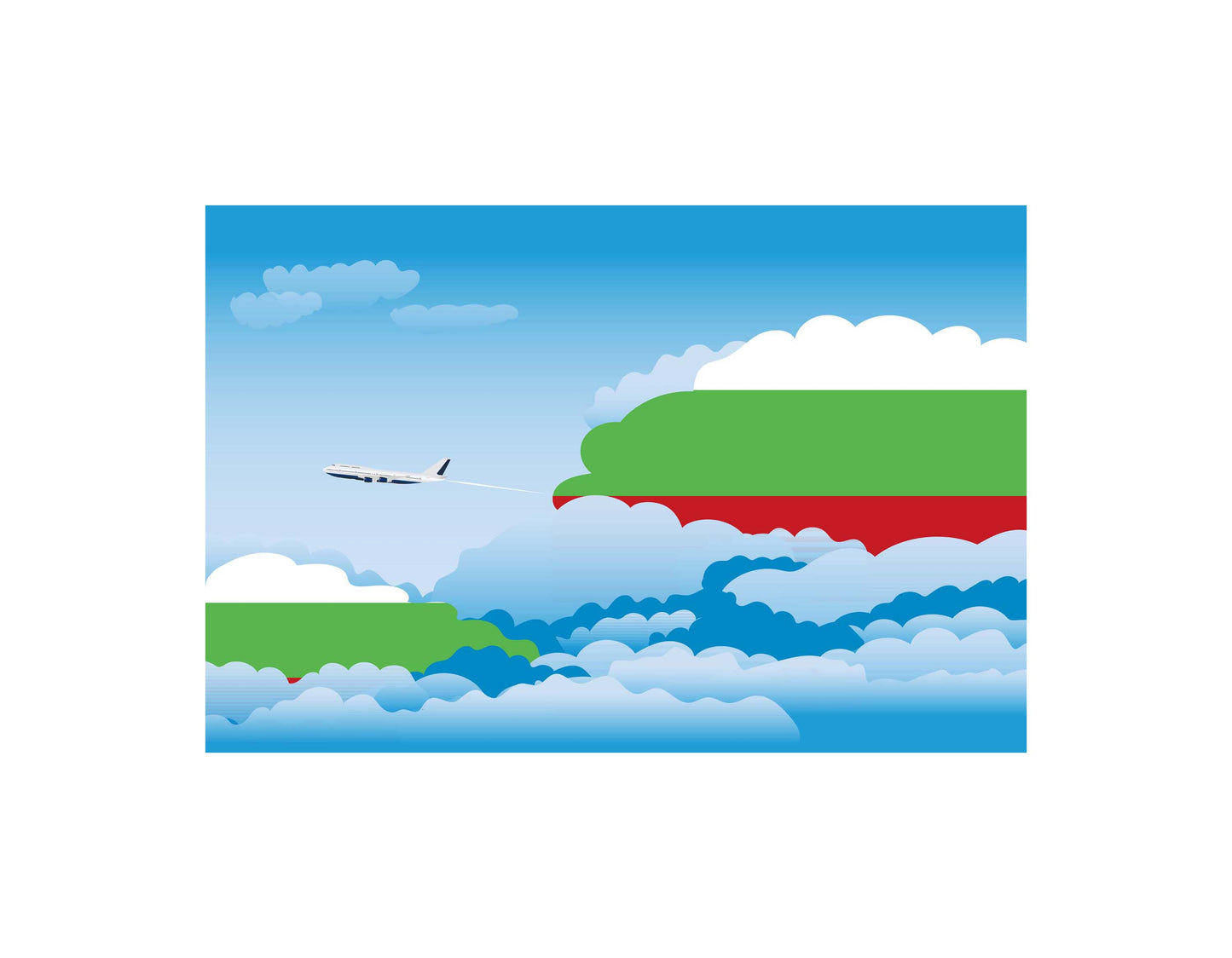 Bulgaria Day Clouds Blanket Throw
