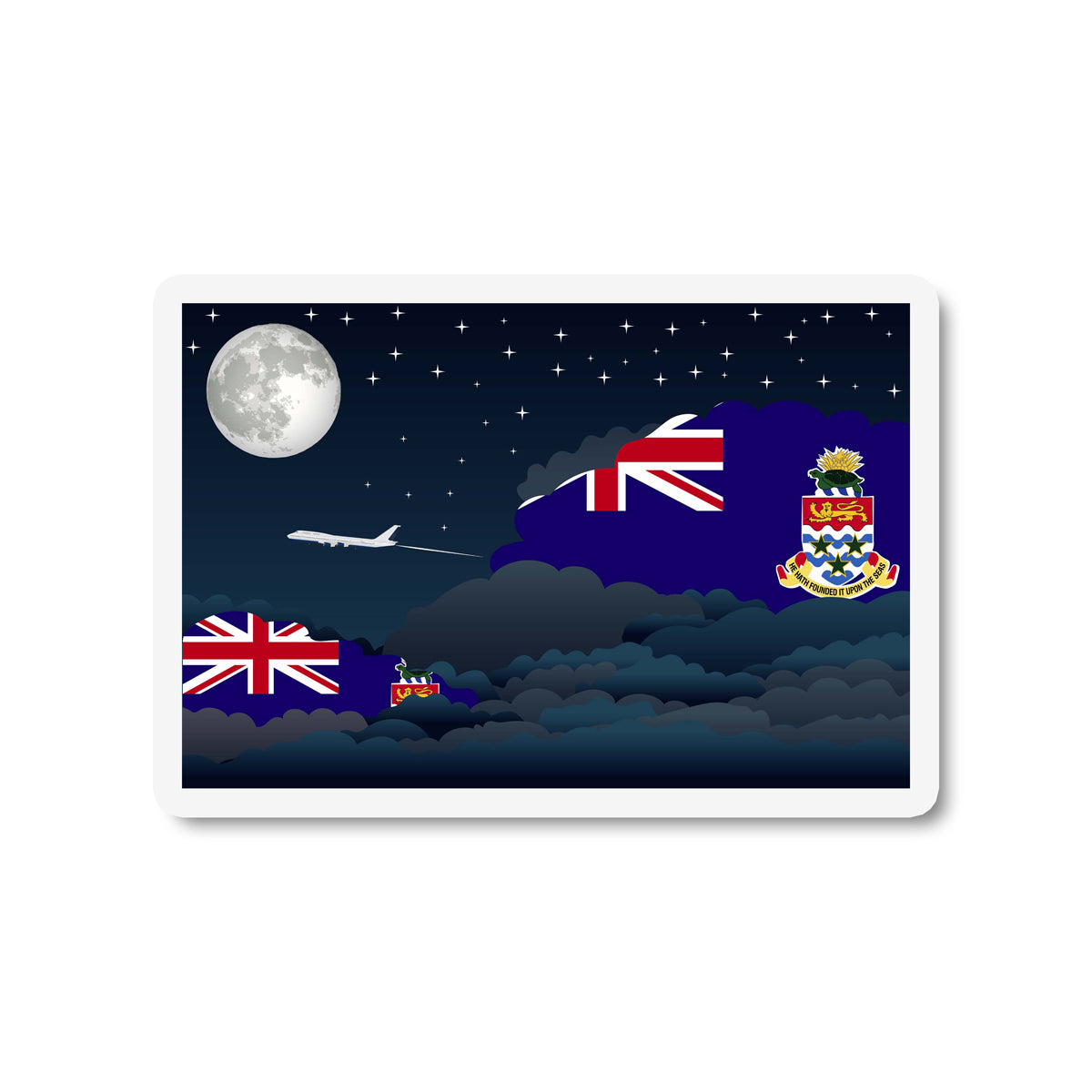Cayman Islands Night Clouds Fridge Magnet