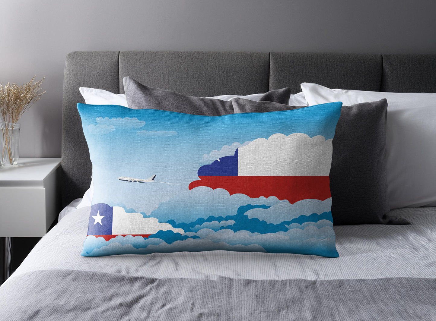 Chile Day Clouds Pillow Case and Pillow Throw