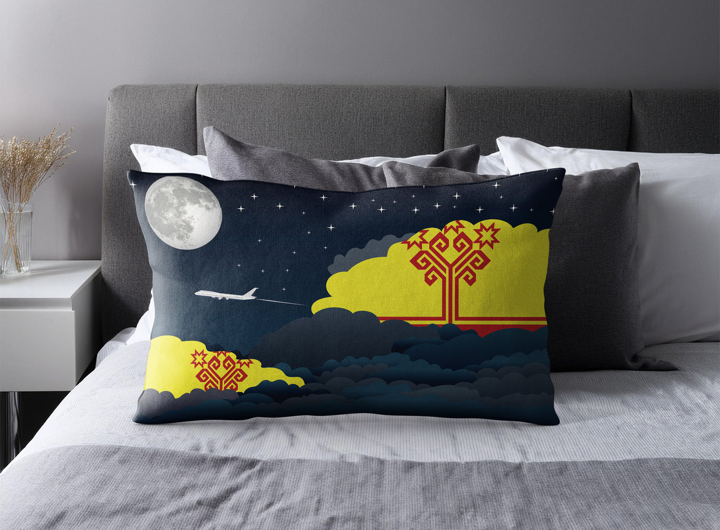 Chuvashia Night Clouds Pillow Case and Pillow Throw