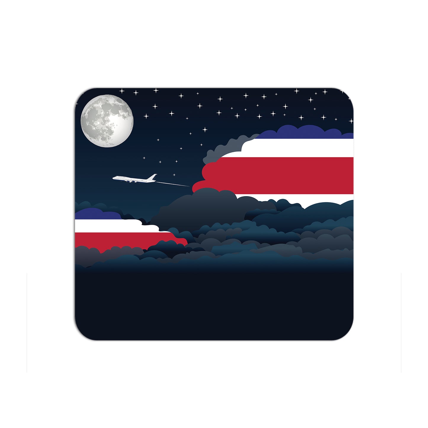 Costa Rica Airplane Airport Flight Night Clouds Mousepad