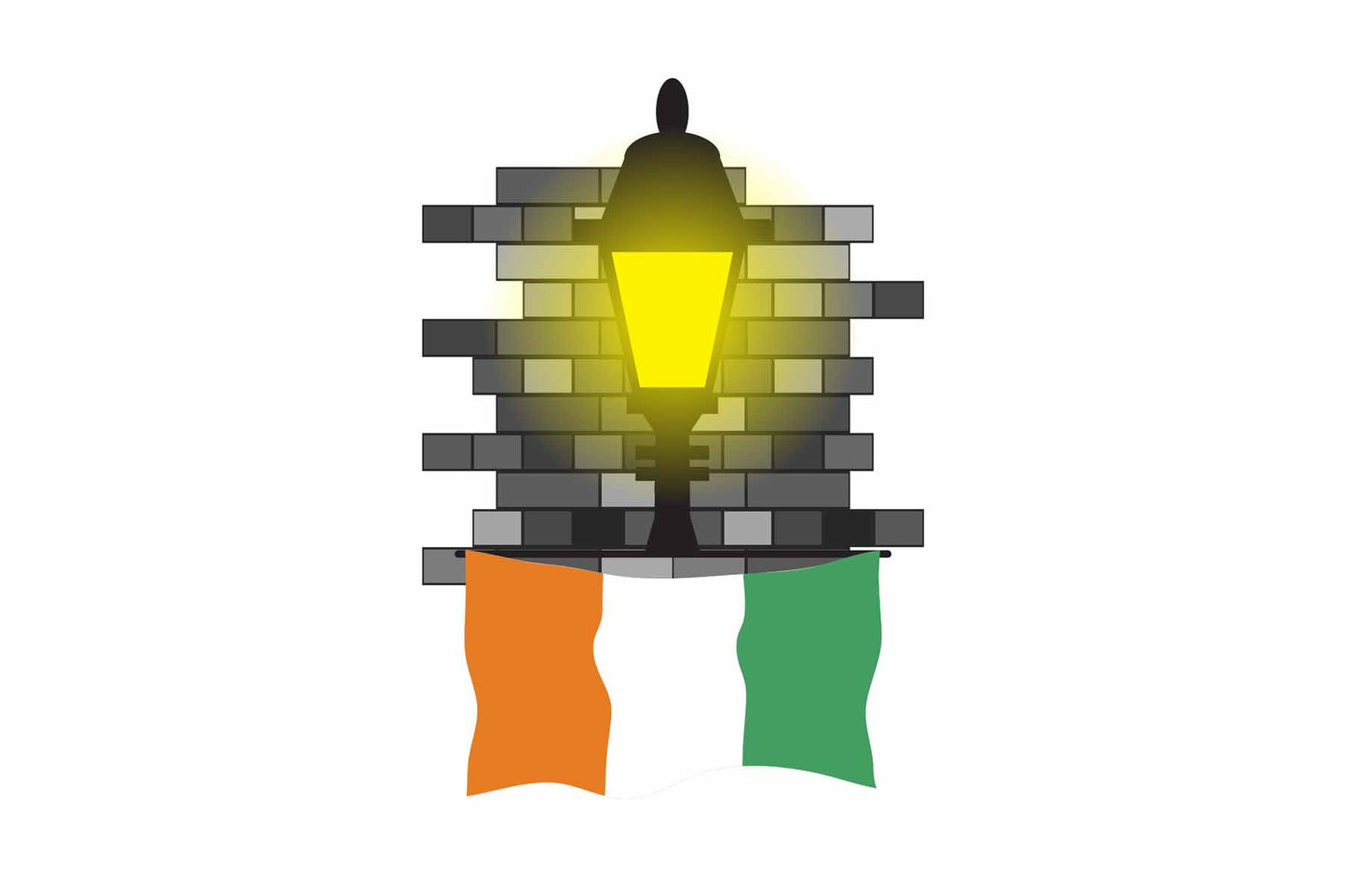 Cote DIvoire Street Lamp Bricks Fridge Magnet