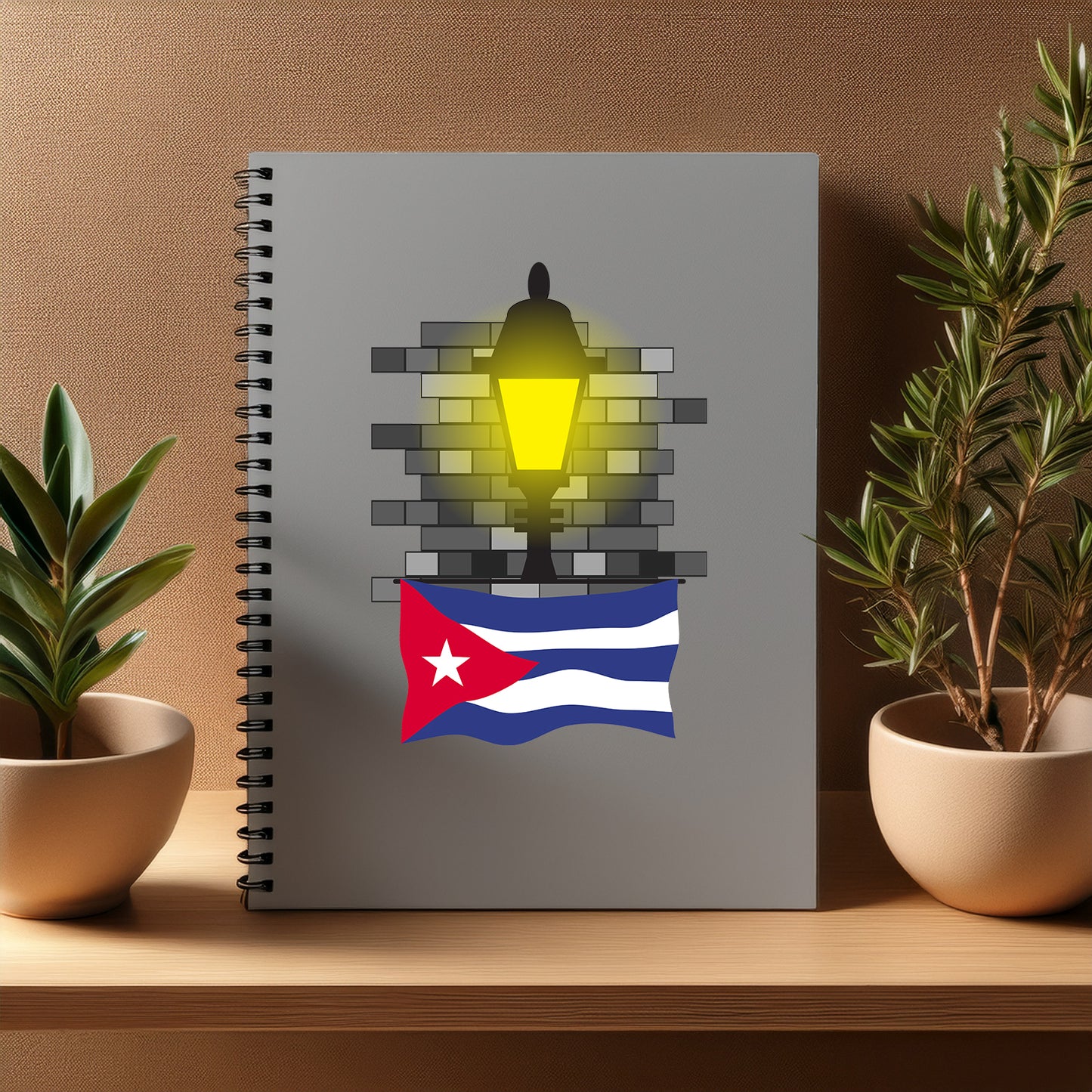 Cuba Street Lamp Bricks Notebook