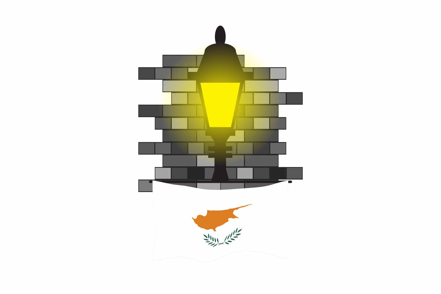 Cyprus Street Lamp Bricks Sticker