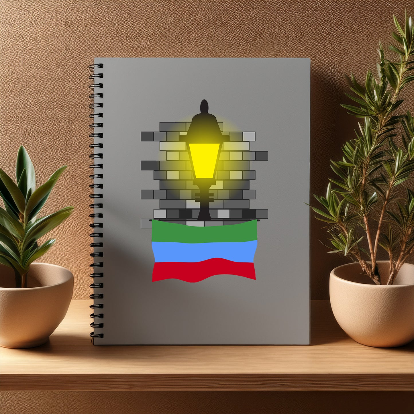 Dagestan Street Lamp Bricks Notebook