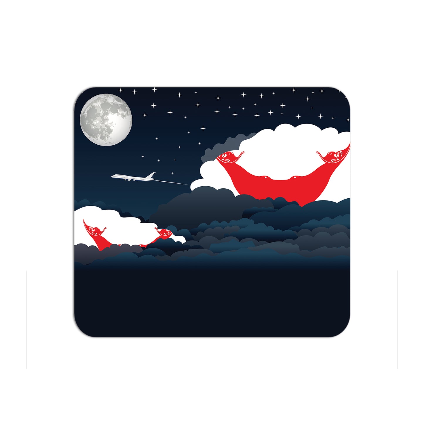 Easter Island Rapa Nui Airplane Airport Flight Night Clouds Mousepad