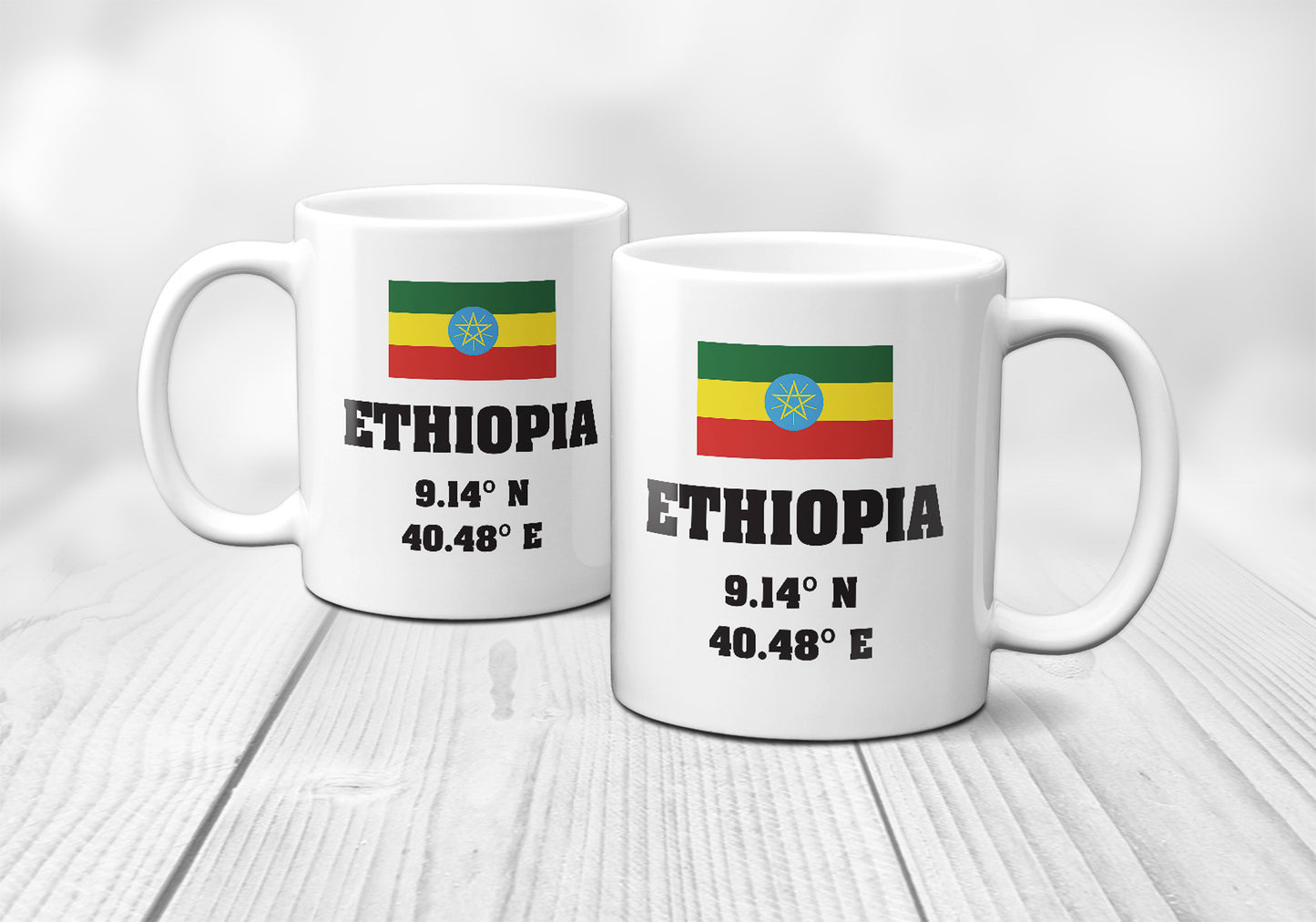 Ethiopia Laitutude Longitude Mug