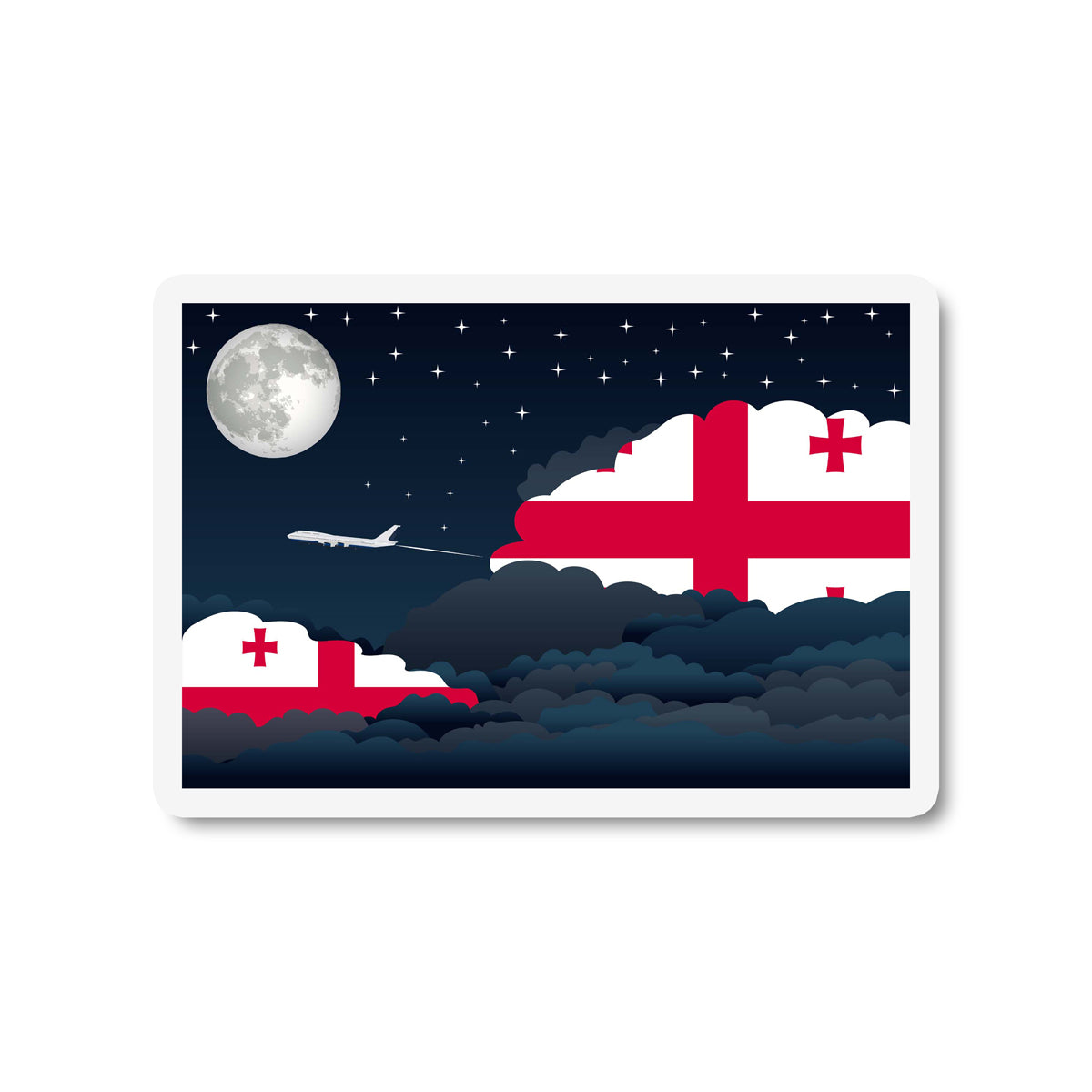 Georgia Night Clouds Fridge Magnet