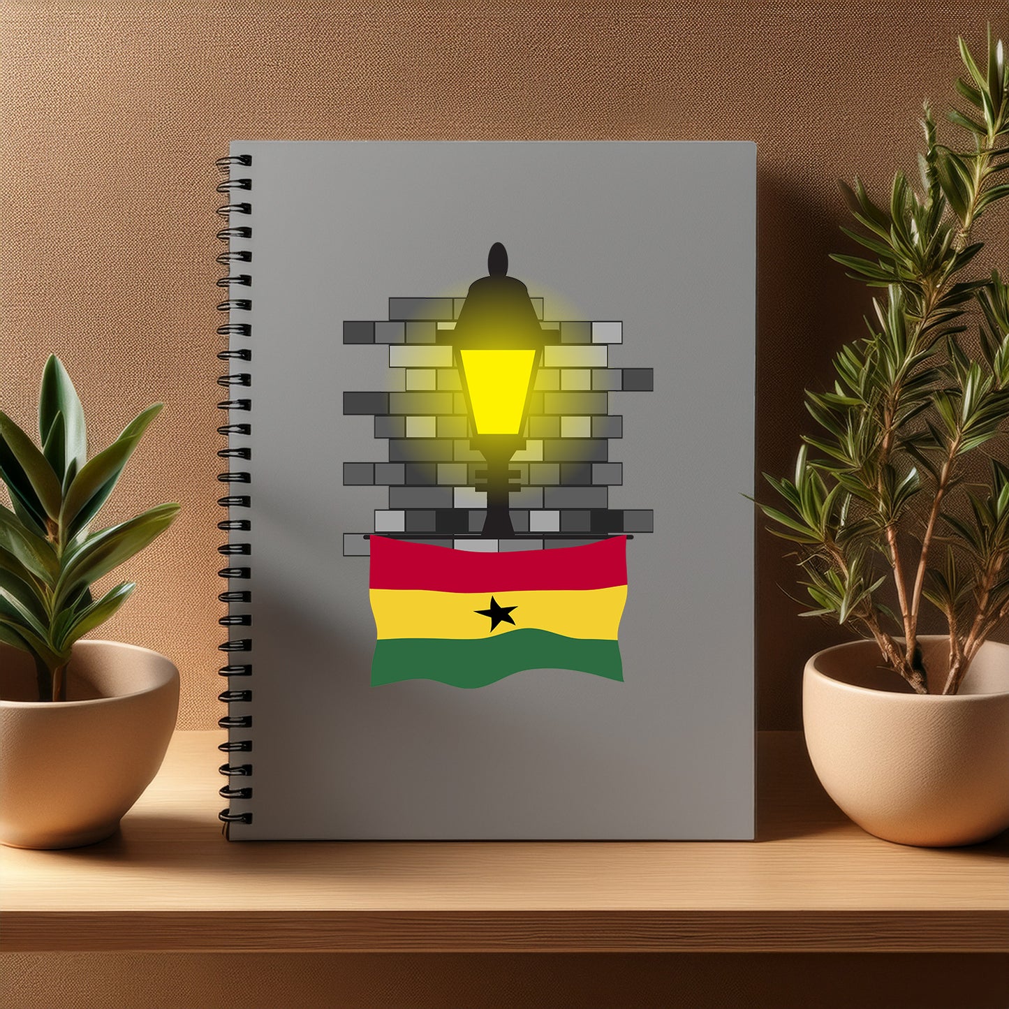 Ghana Street Lamp Bricks Notebook