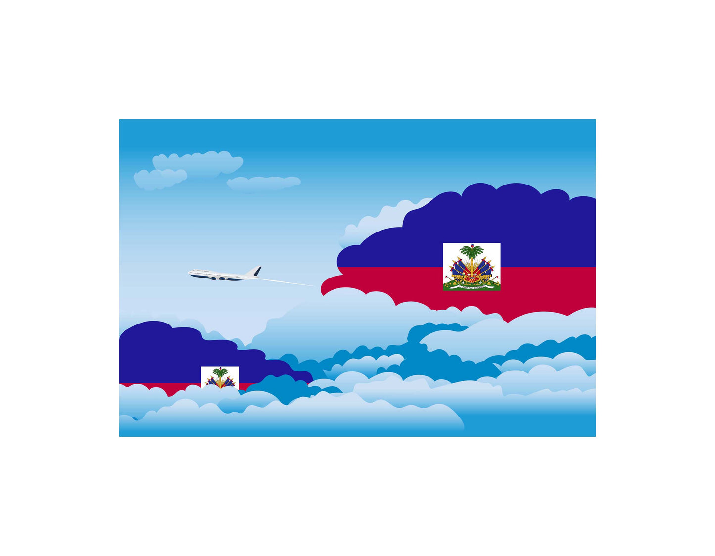 Haiti Day Clouds Blanket Throw